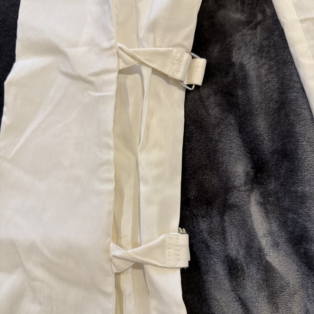 SYMMETRY White High-Rise Trouser Pants Belted Elastic Waist Size 6 - Picture 7 of 16